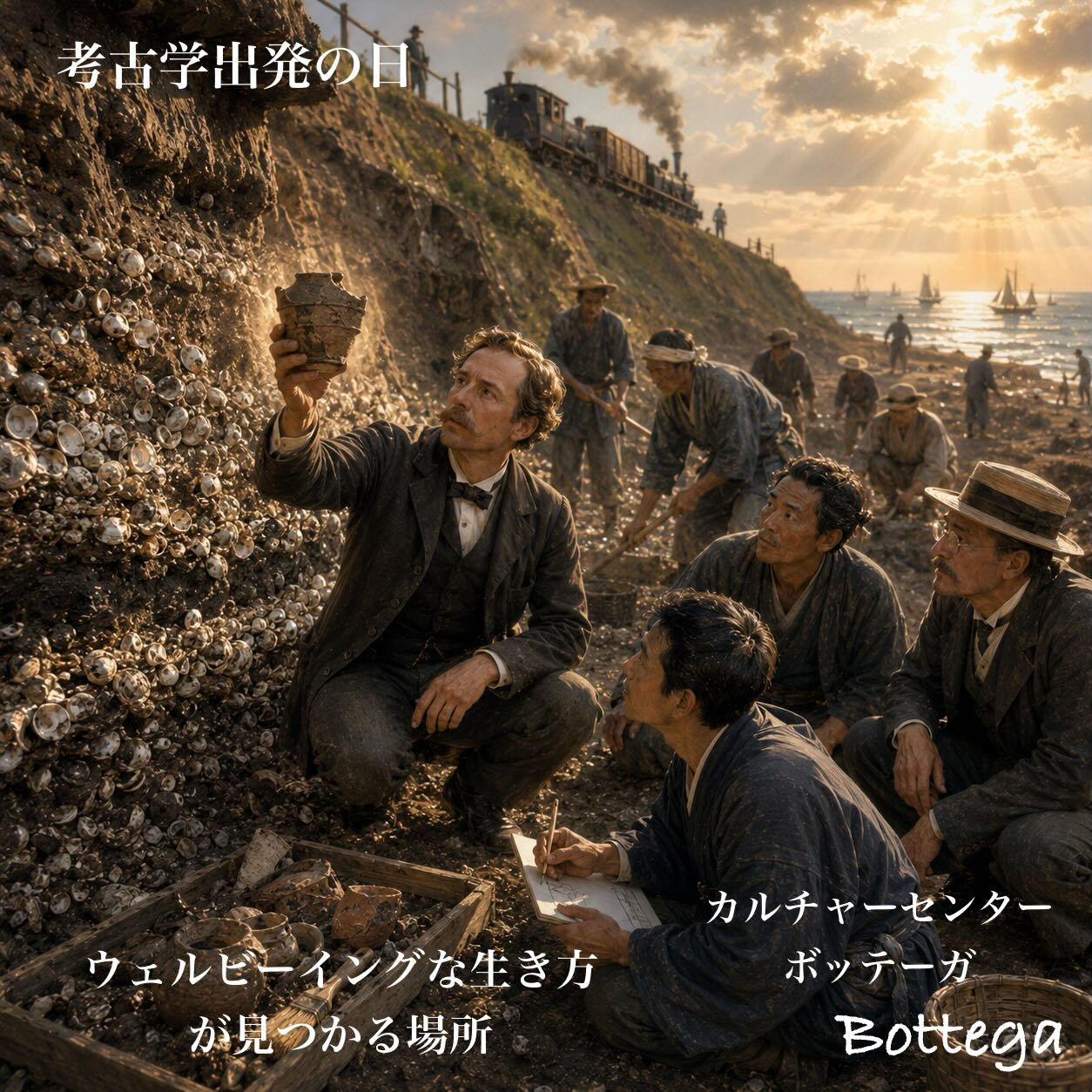 6月18日　考古学出発の日